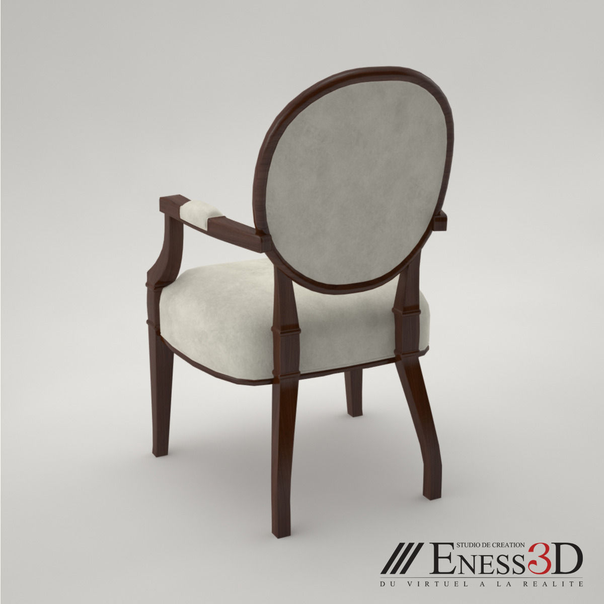 Pro - Armchair Lewis Mittman DC2052-A 3D model_2
