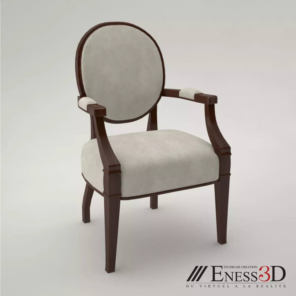 Pro - Armchair Lewis Mittman DC2052-A 3D model_0