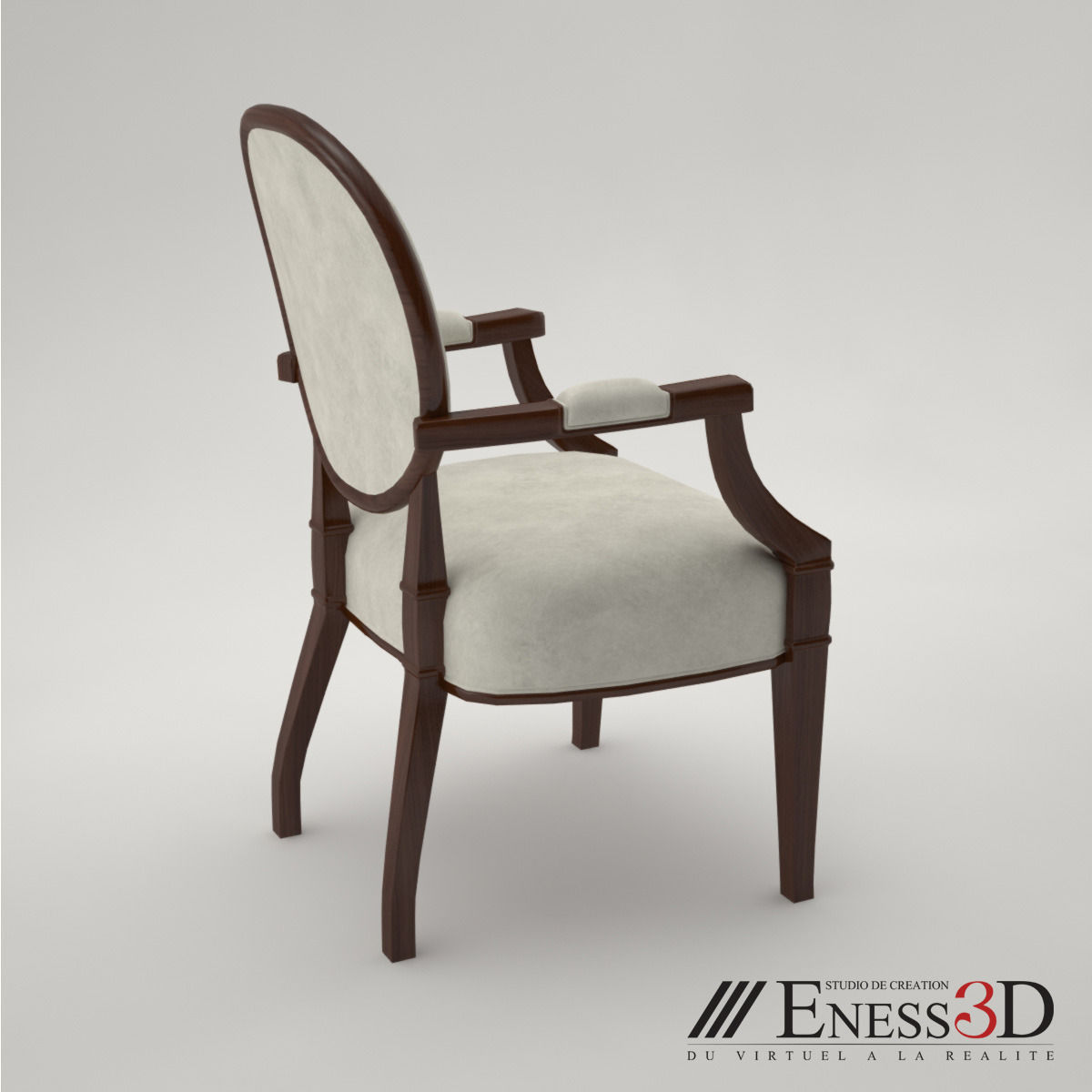 Pro - Armchair Lewis Mittman DC2052-A 3D model_3