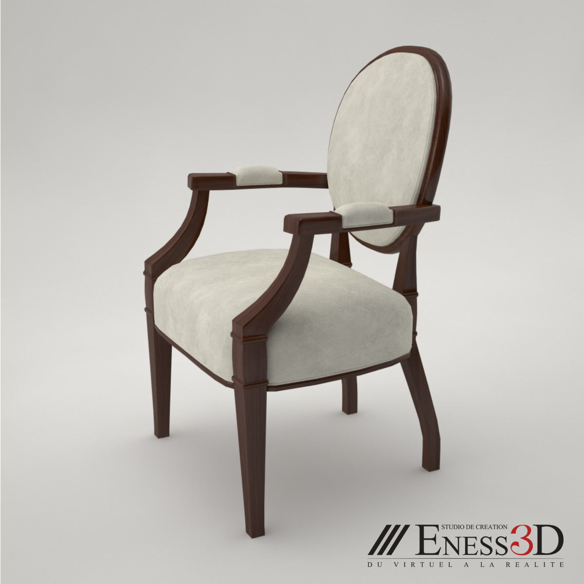 Pro - Armchair Lewis Mittman DC2052-A 3D model_1