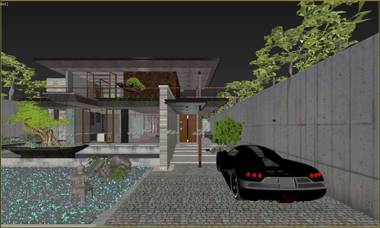 Villa Japan 3D model_3