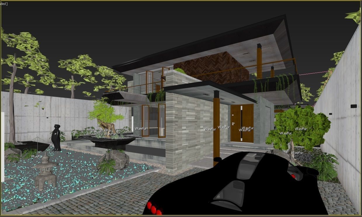 Villa Japan 3D model_2