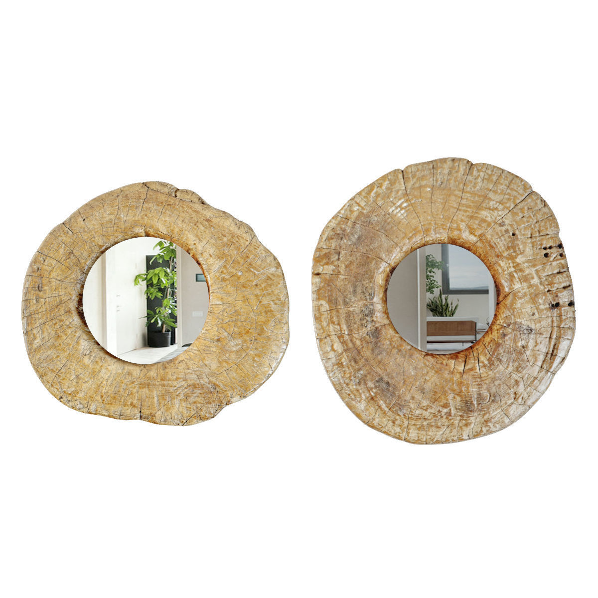 Vintage Javanese Mirrors 3D model_1