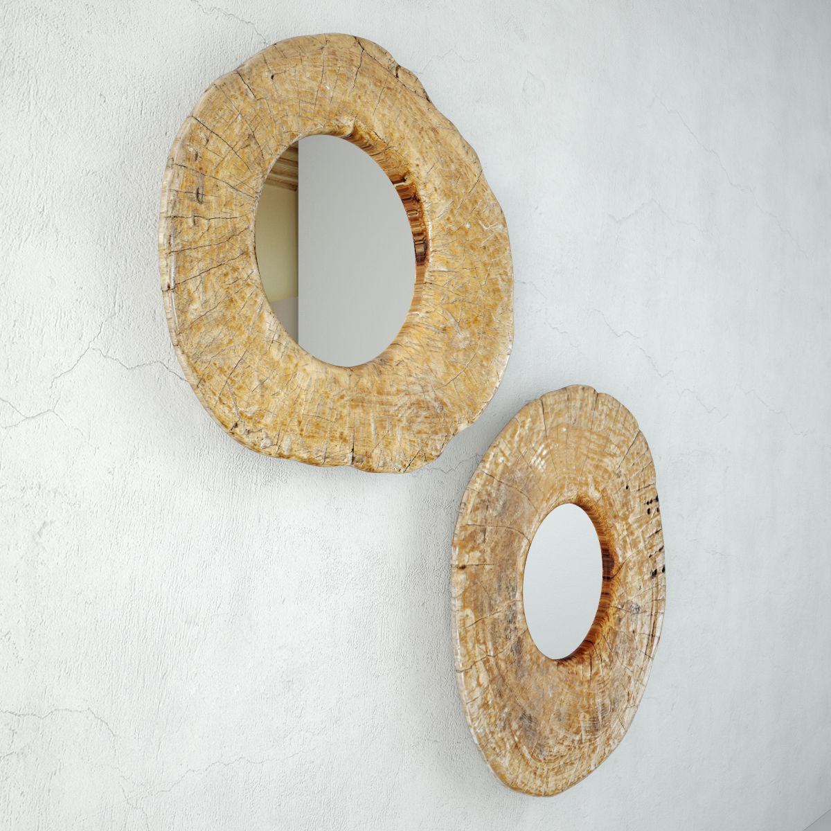 Vintage Javanese Mirrors 3D model_3