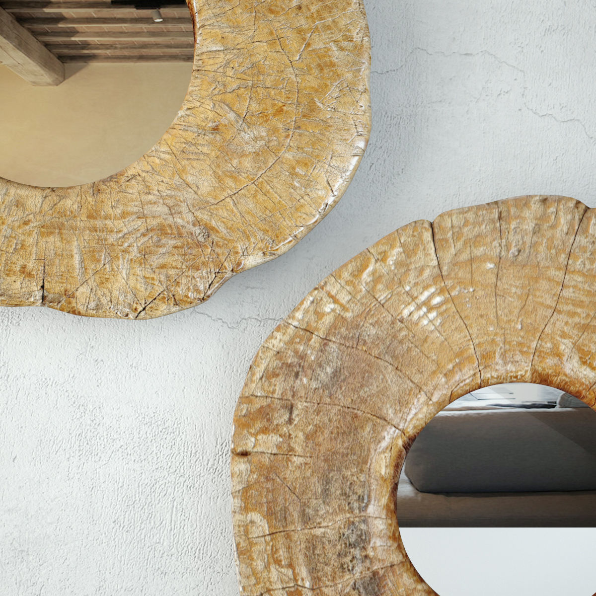 Vintage Javanese Mirrors 3D model_5