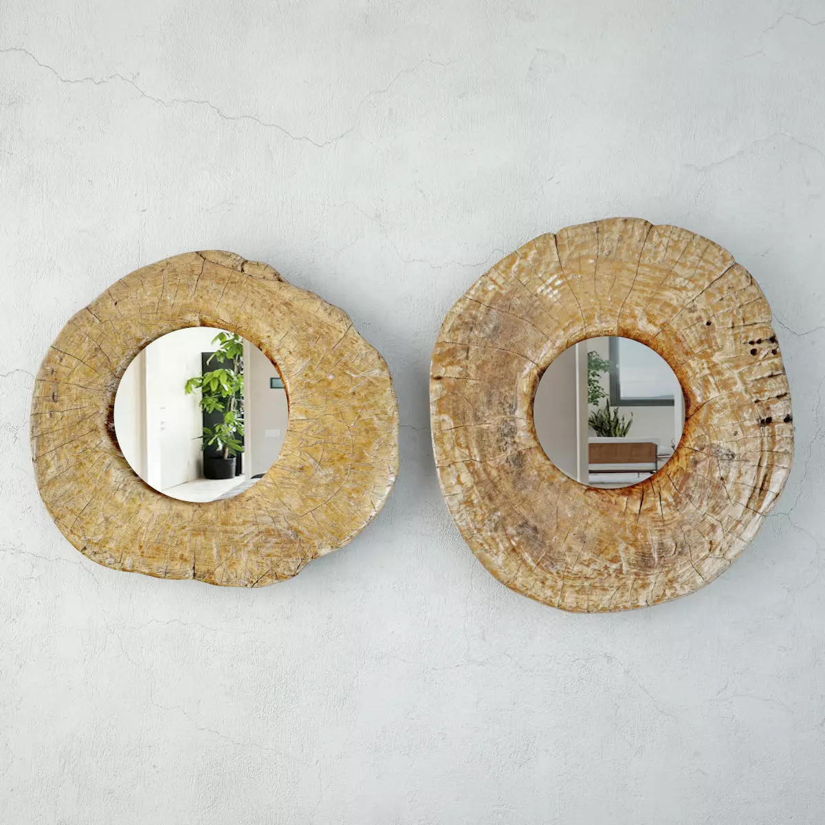 Vintage Javanese Mirrors 3D model_0