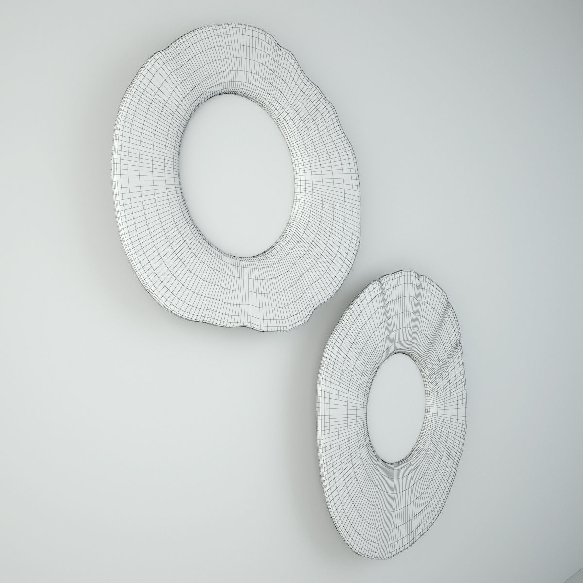 Vintage Javanese Mirrors 3D model_4