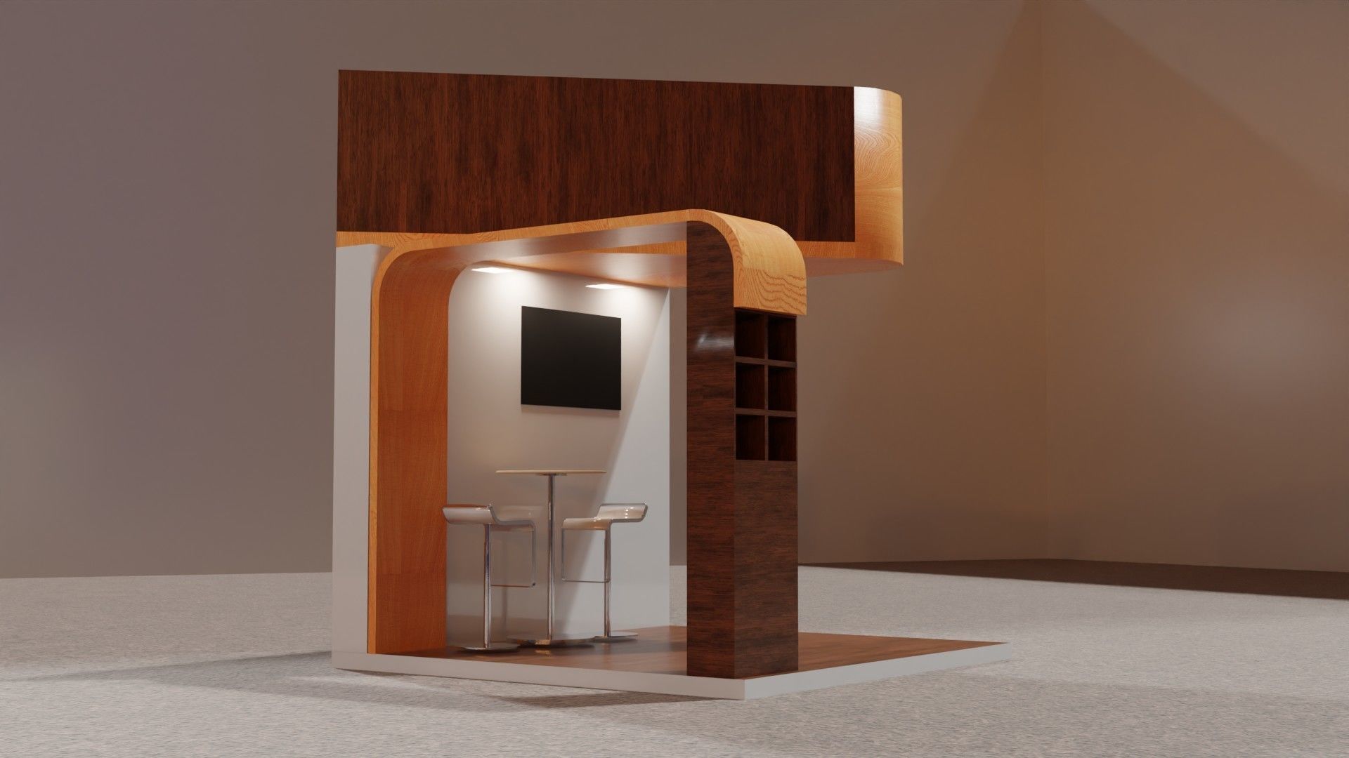 Exhibition Booth-3x3-Type-1 3D model_1