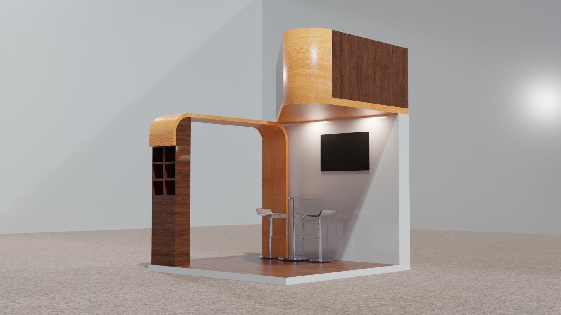 Exhibition Booth-3x3-Type-1 3D model_2