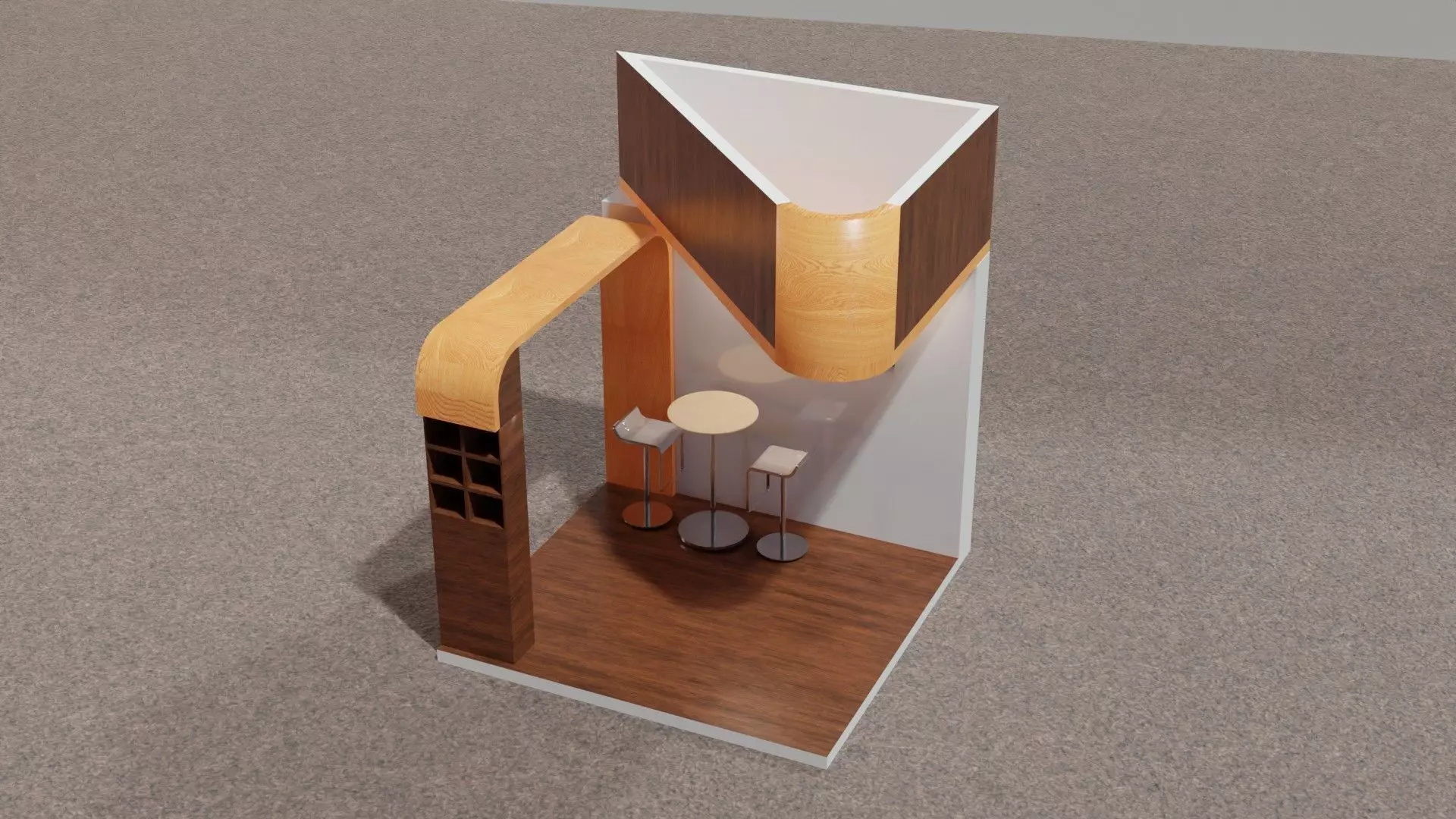 Exhibition Booth-3x3-Type-1 3D model_0