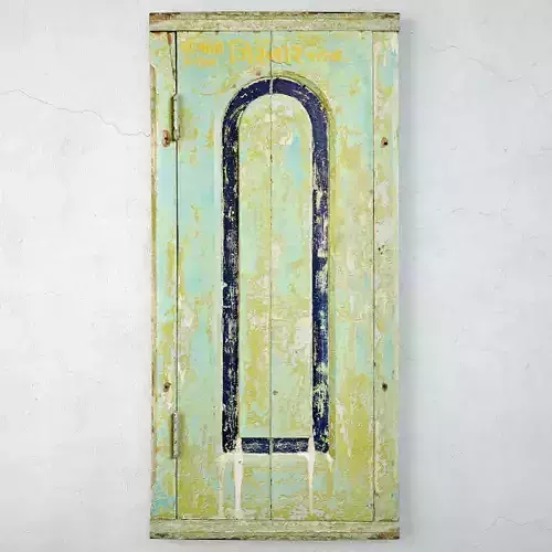 Vintage Wood Shutter Door Mirror