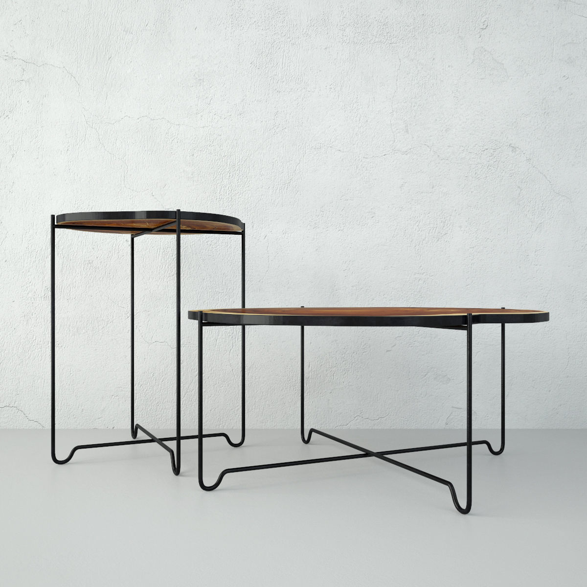 Wood Slice Coffee Tables 3D model_5