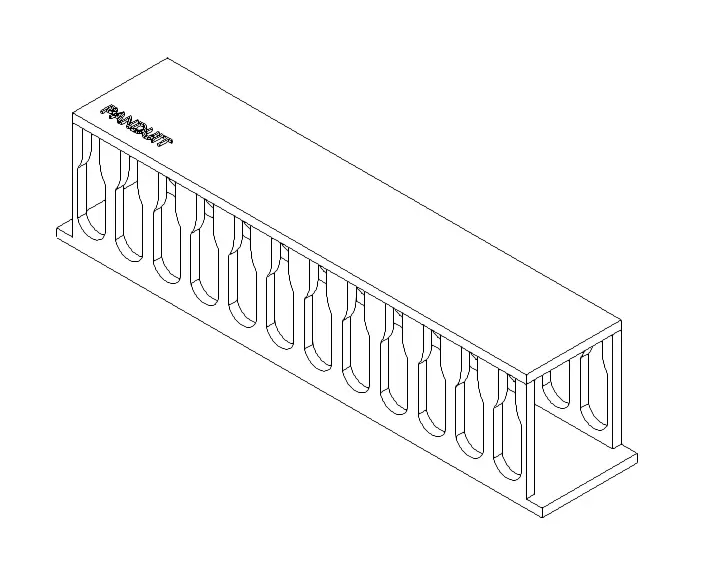 ORGANIZADOR rectangular shelf with two rows of drawers 3D model_0