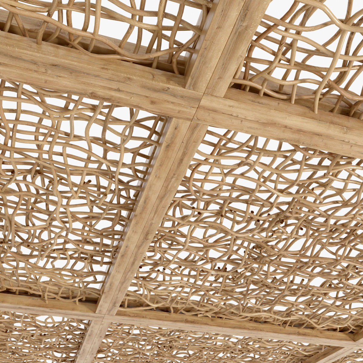 Ceiling wood curls  branch n1 3D model_1