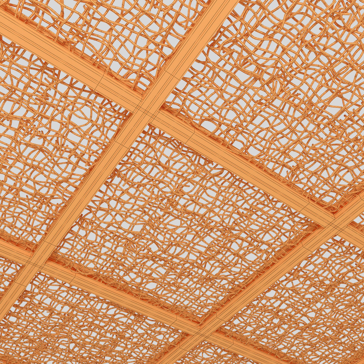 Ceiling wood curls  branch n1 3D model_11