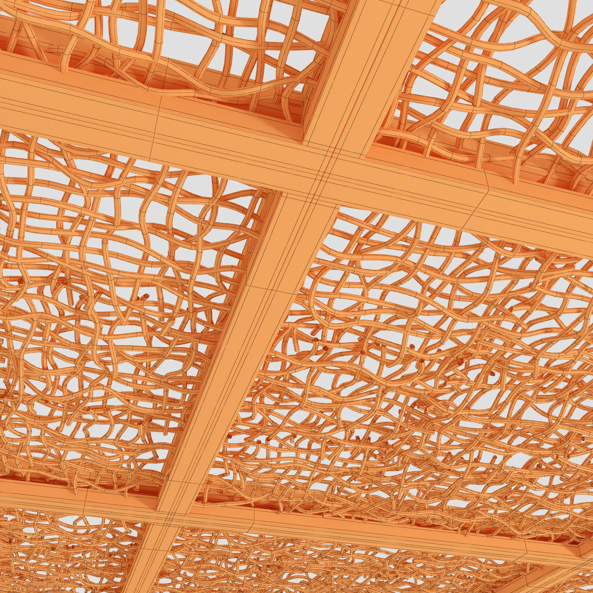 Ceiling wood curls  branch n1 3D model_13