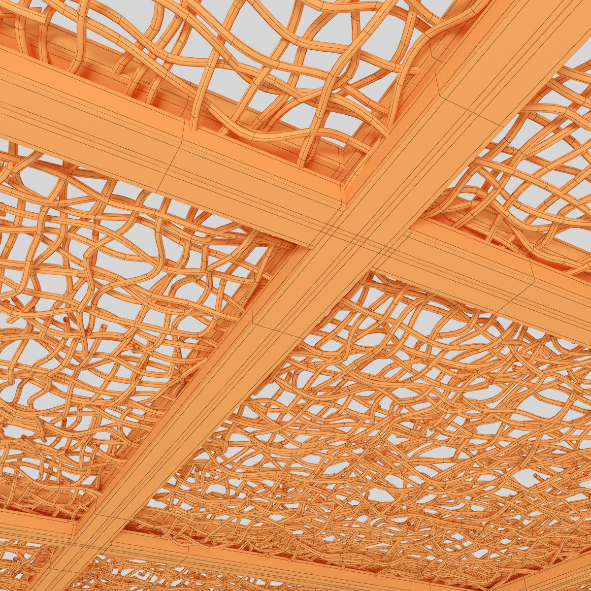 Ceiling wood curls  branch n1 3D model_10