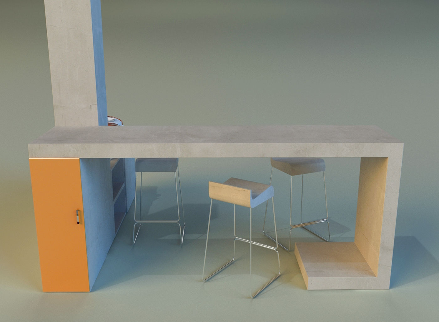 Bar in the Art Nouveau style 3D model_6