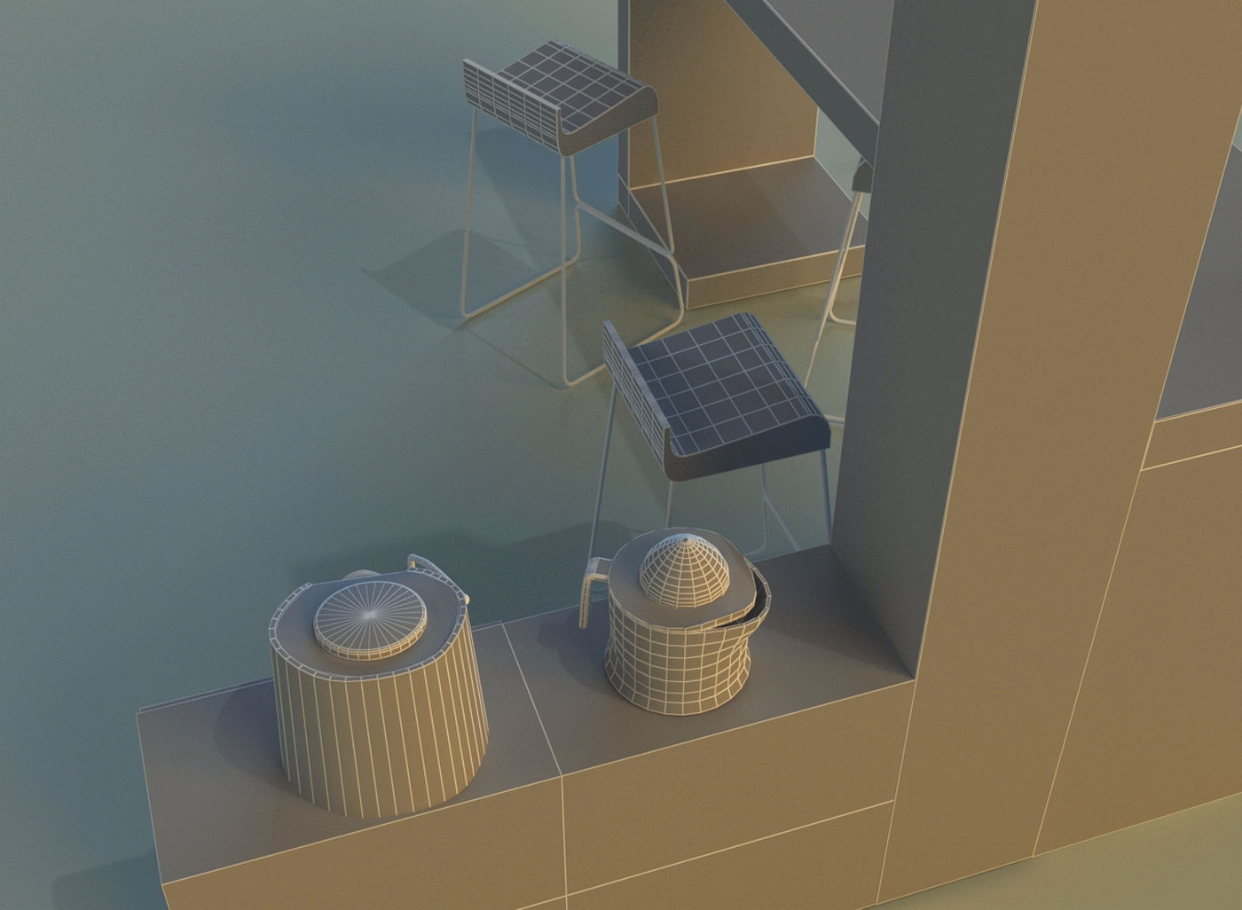 Bar in the Art Nouveau style 3D model_15