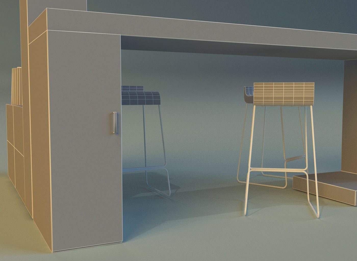 Bar in the Art Nouveau style 3D model_17