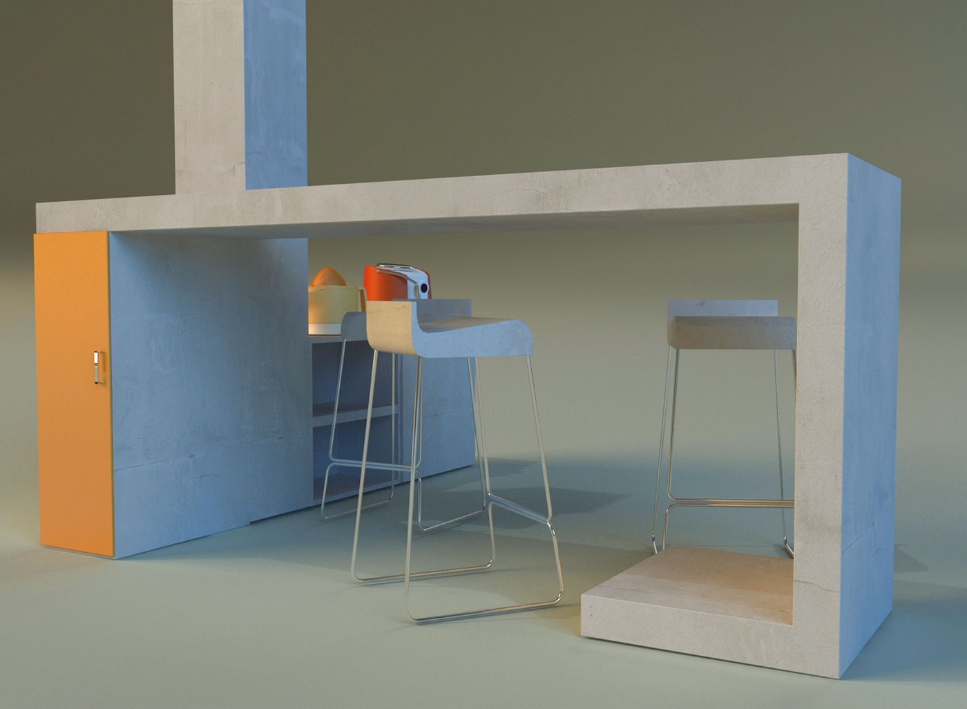 Bar in the Art Nouveau style 3D model_5