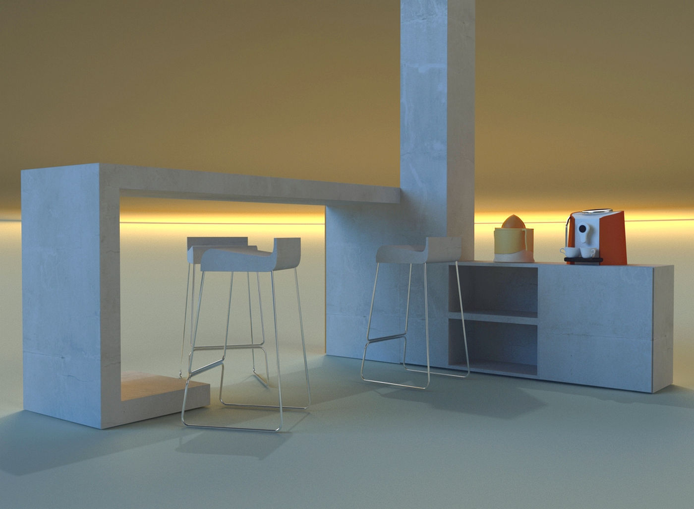 Bar in the Art Nouveau style 3D model_3