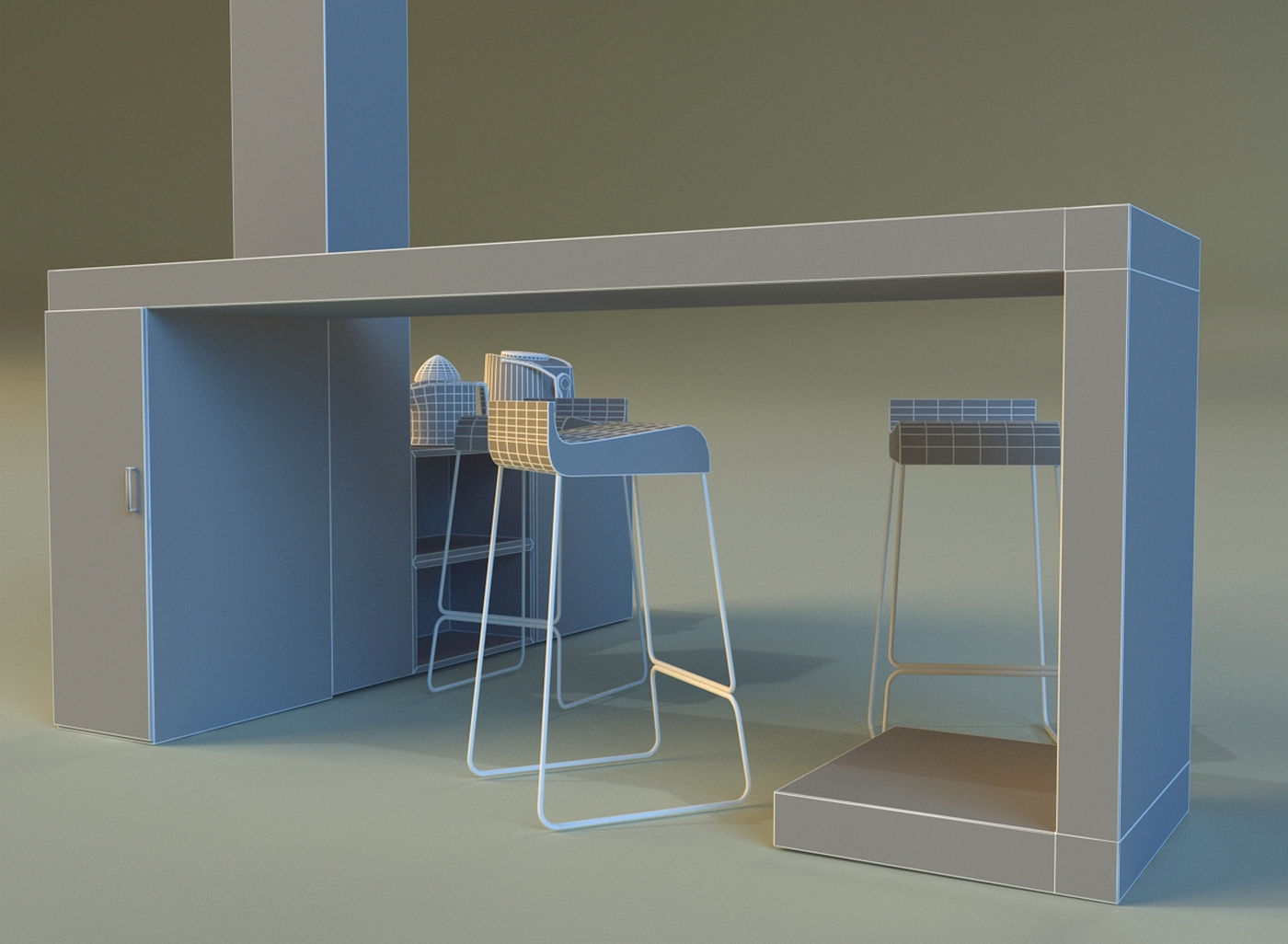 Bar in the Art Nouveau style 3D model_10