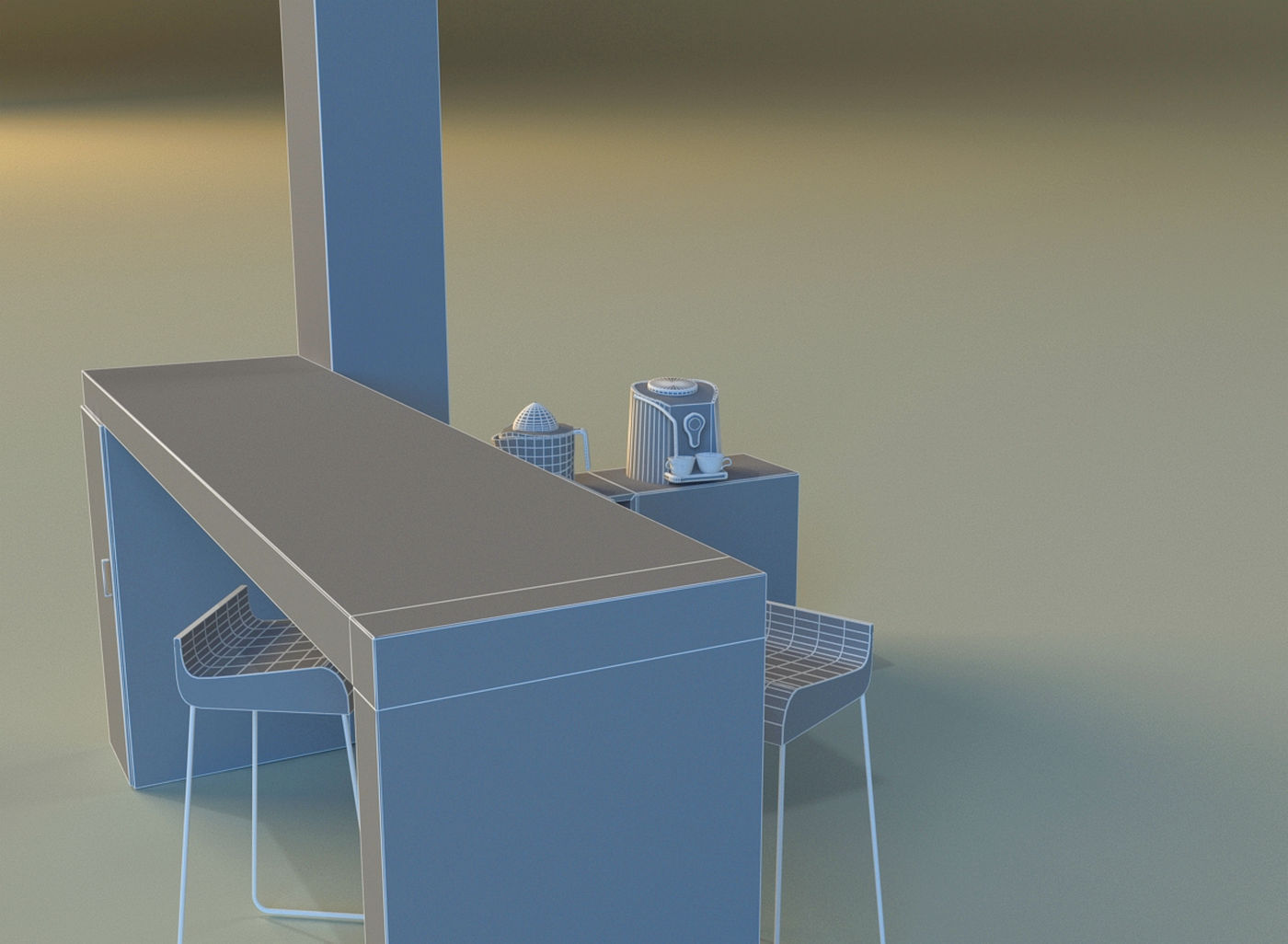 Bar in the Art Nouveau style 3D model_11