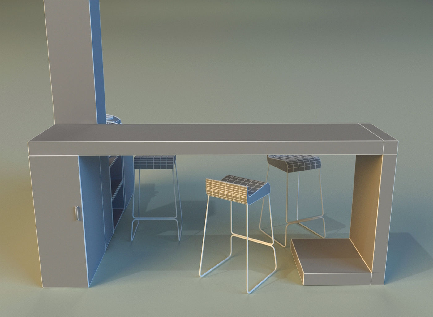 Bar in the Art Nouveau style 3D model_16