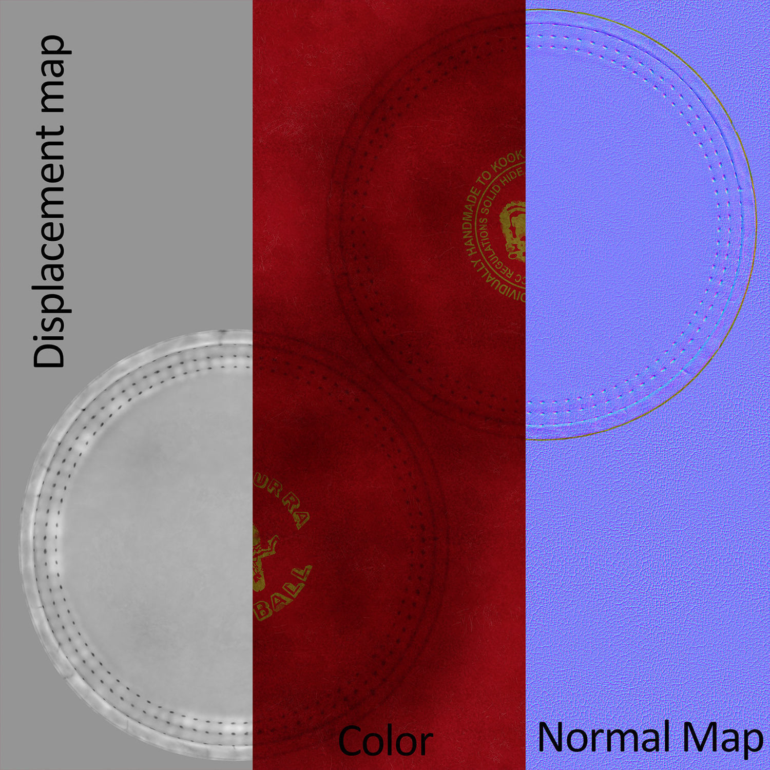 Cricket Ball 3D model_7