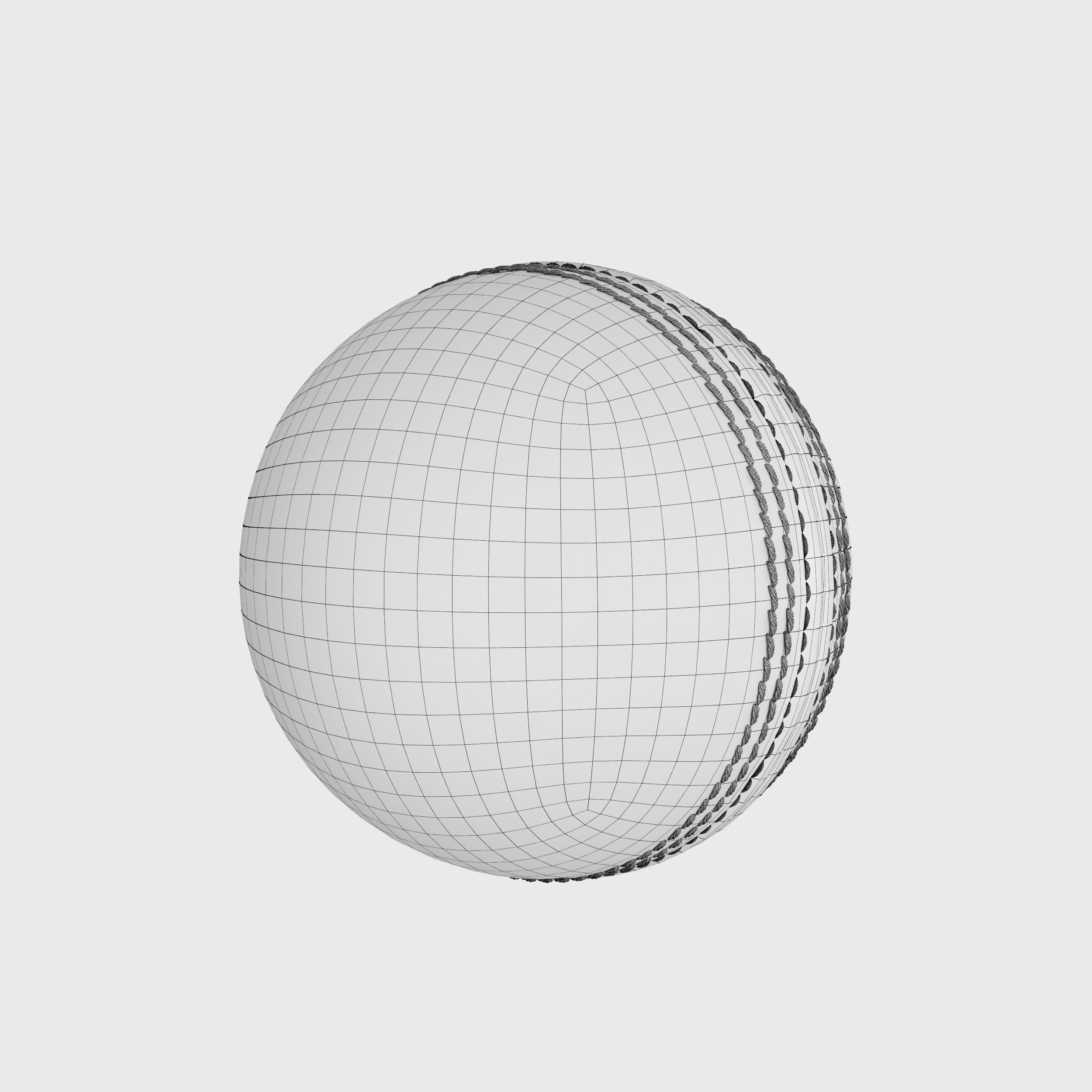 Cricket Ball 3D model_5