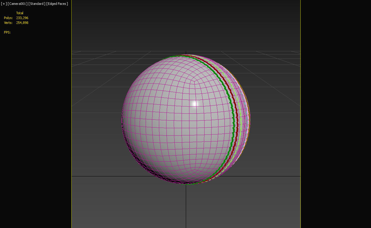 Cricket Ball 3D model_6