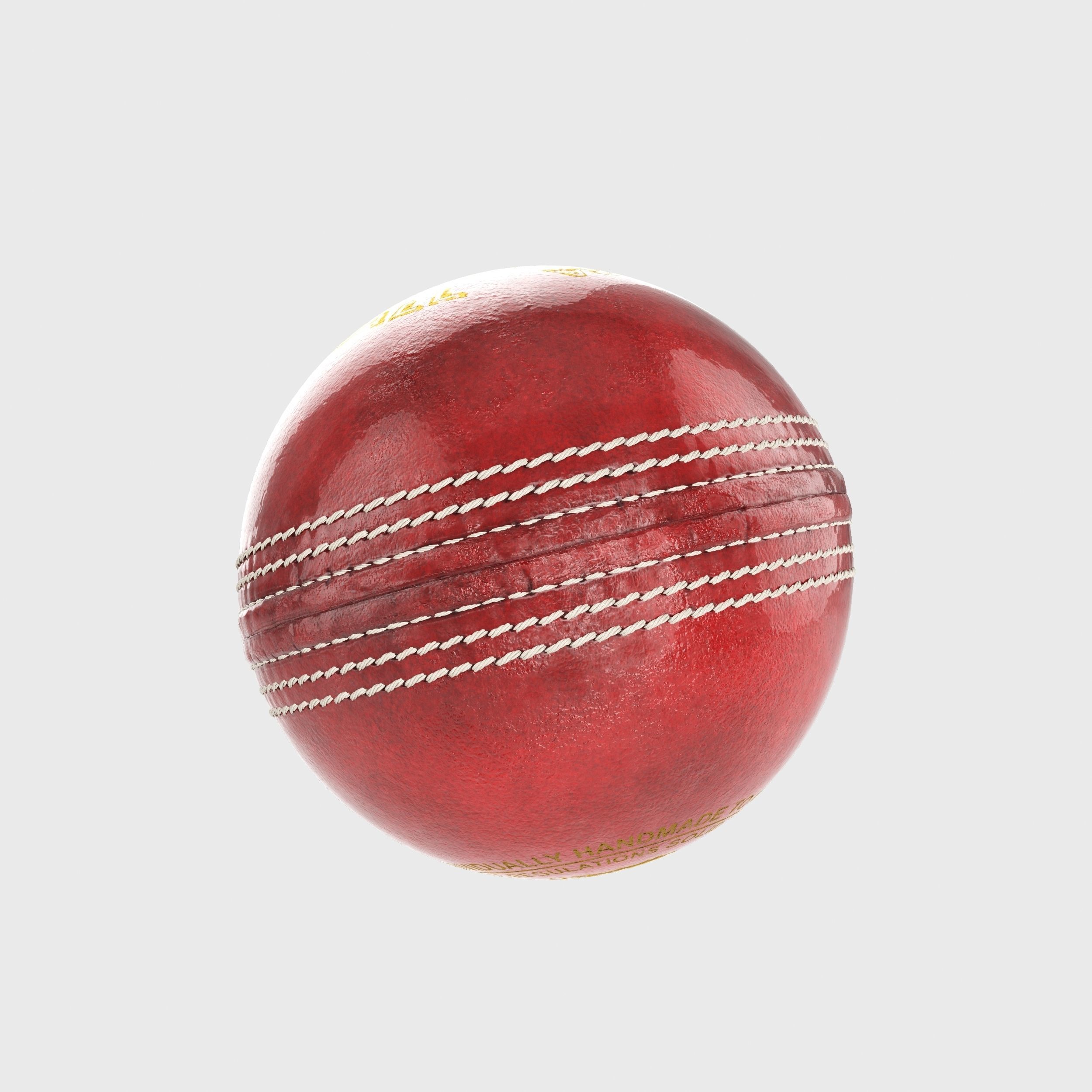 Cricket Ball 3D model_3