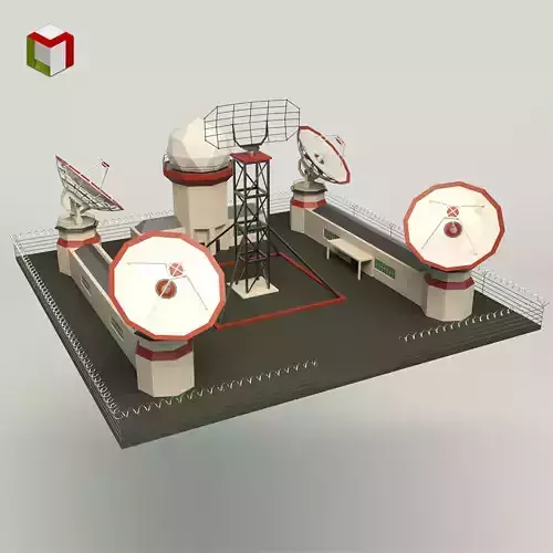 Low Poly Radar Station
