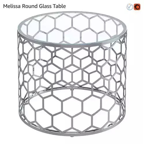 Allan Copley Designs Melissa Round Glass Top End Table 3D model