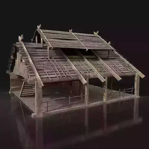 Forge Smithy Workshop Blacksmith Norseman Village Next Gen AAA Free low-poly 3D model