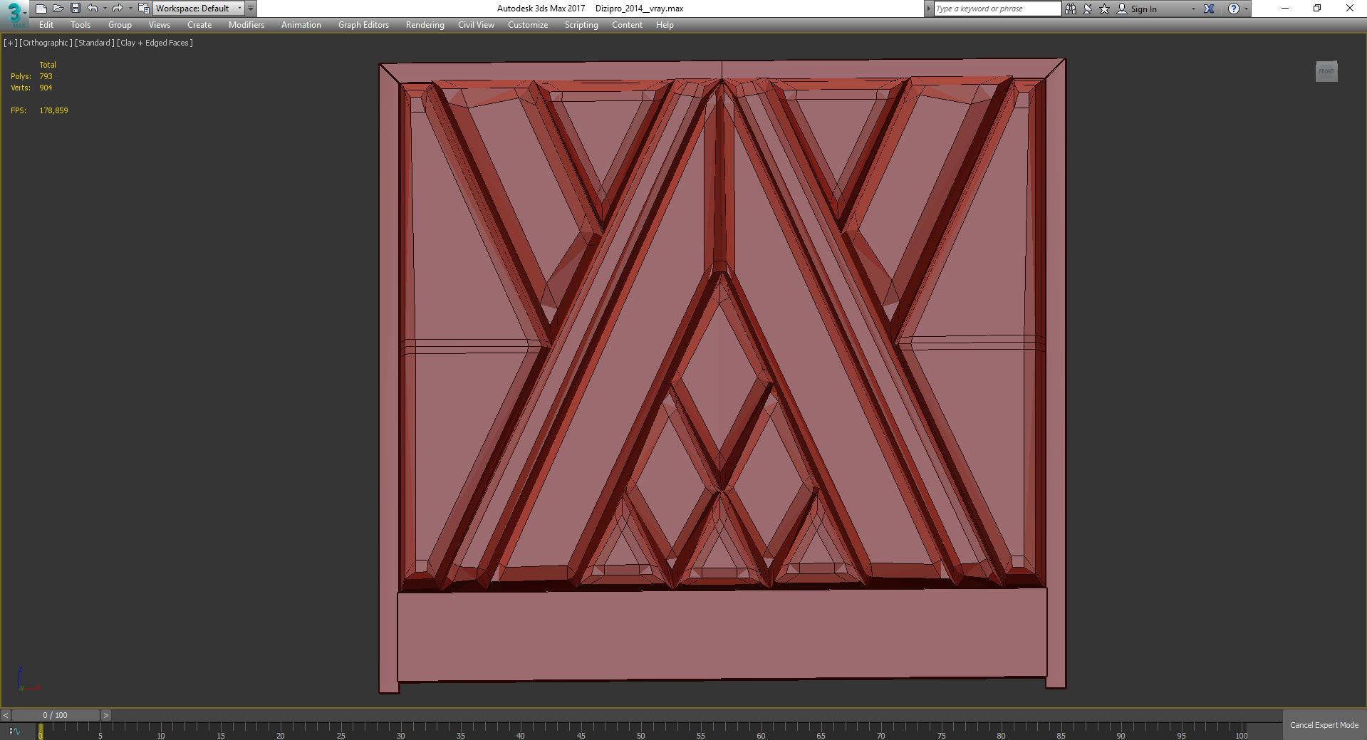 Headboard Premium 3d model Low-poly 3D model_2