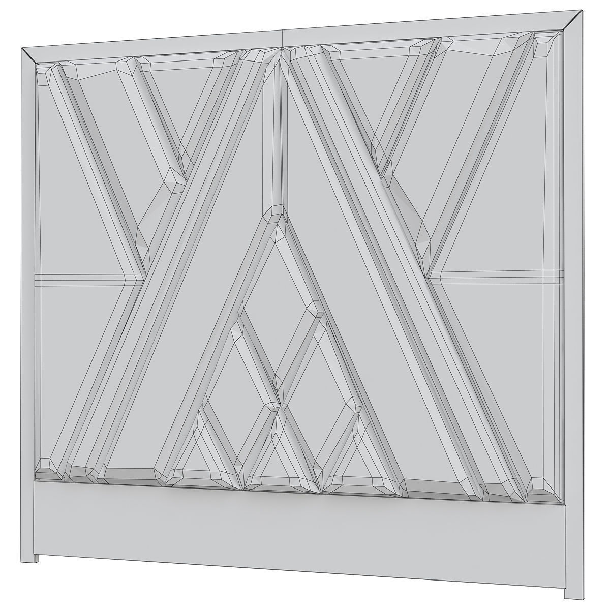 Headboard Premium 3d model Low-poly 3D model_1