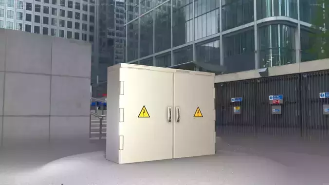 Electrical Distribution Cabinet 1  Low-poly 3D model