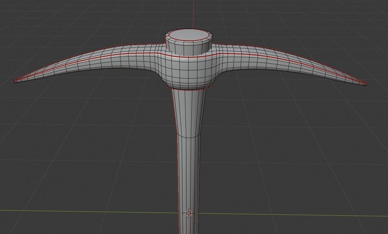 old pickaxe Low-poly 3D model_20