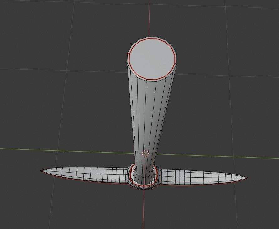 old pickaxe Low-poly 3D model_19