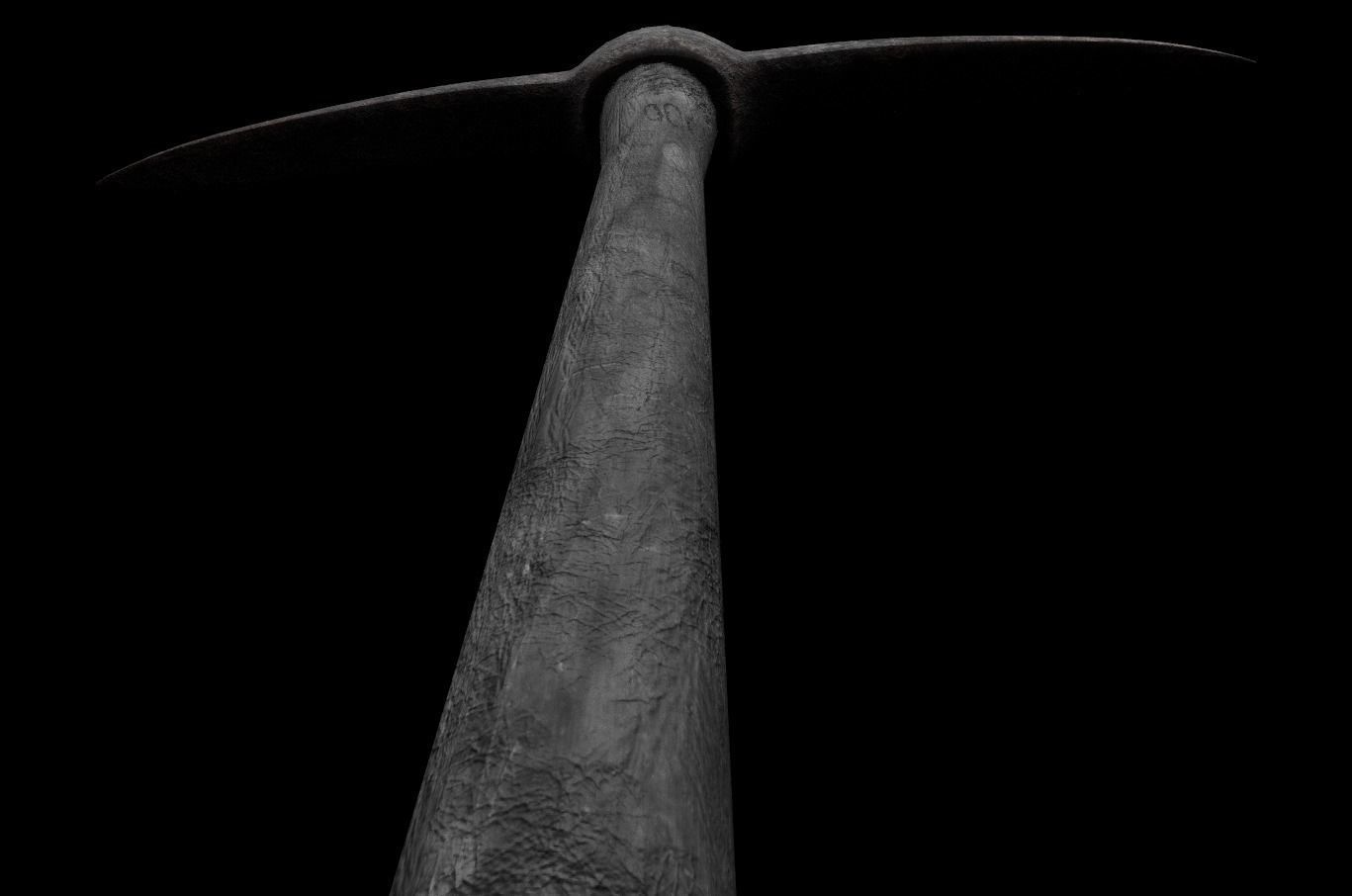 old pickaxe Low-poly 3D model_4