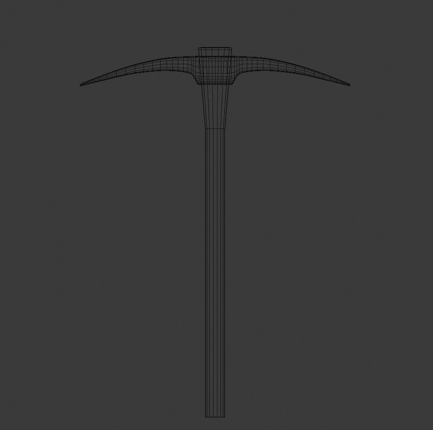old pickaxe Low-poly 3D model_21