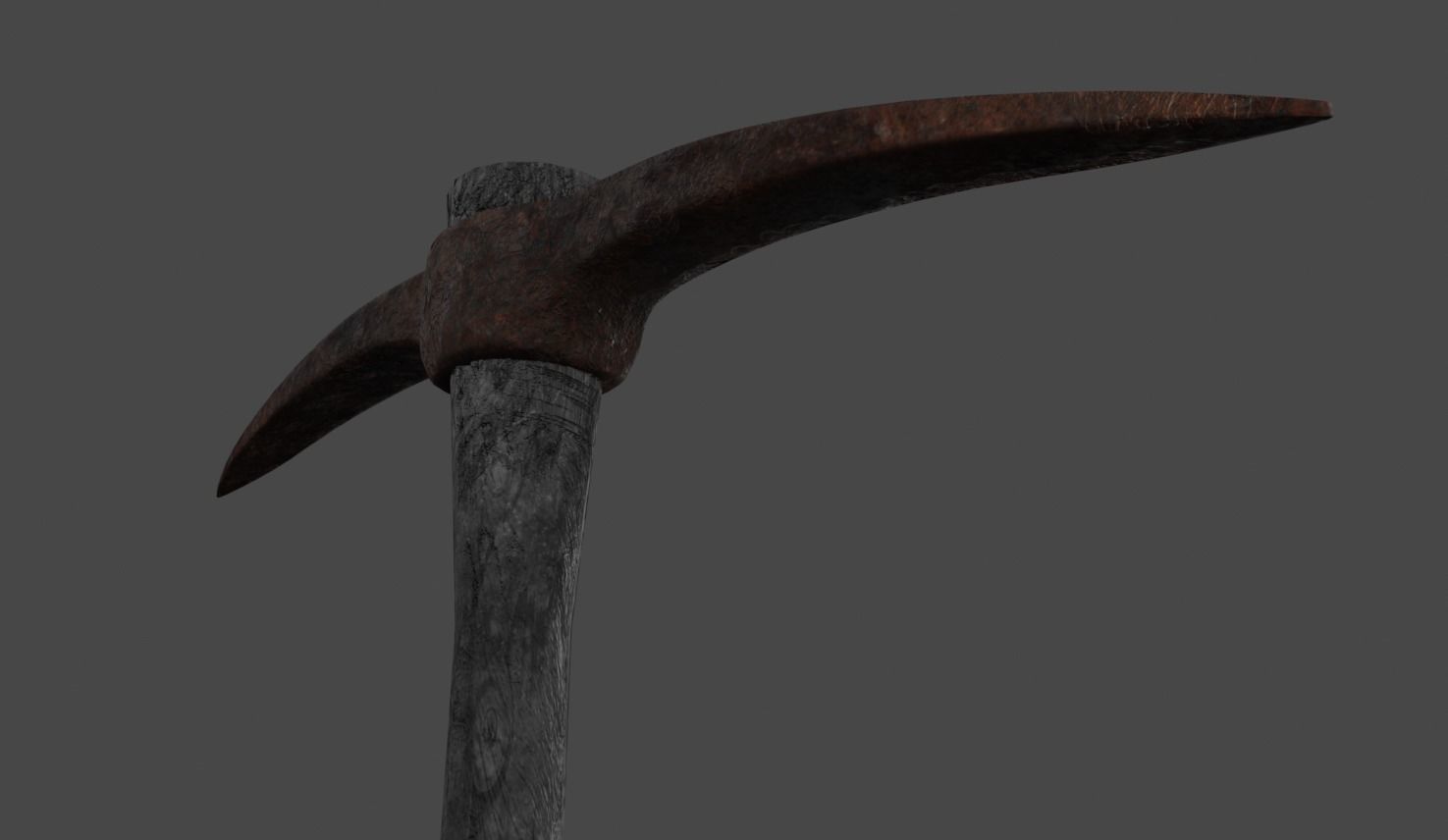 old pickaxe Low-poly 3D model_11