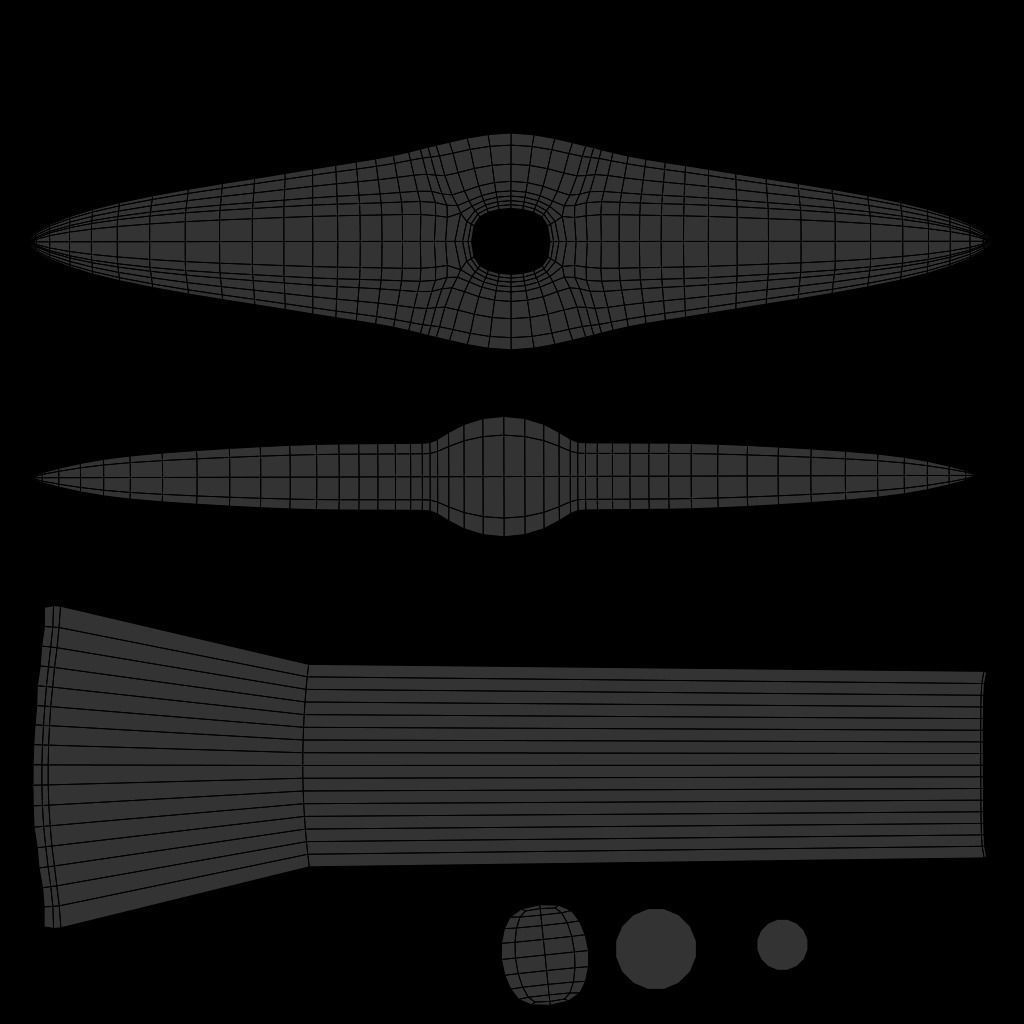 old pickaxe Low-poly 3D model_22