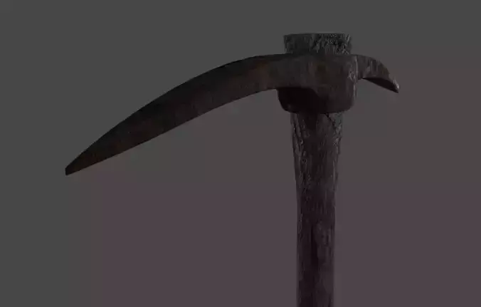 old pickaxe Low-poly 3D model