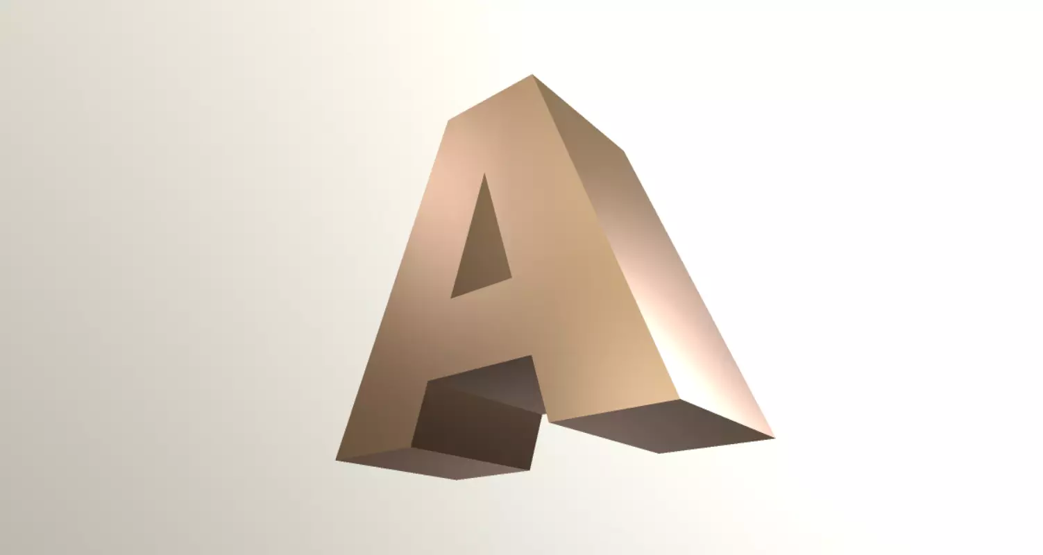 Letter A - Alphabet Series Low-poly 3D model_0