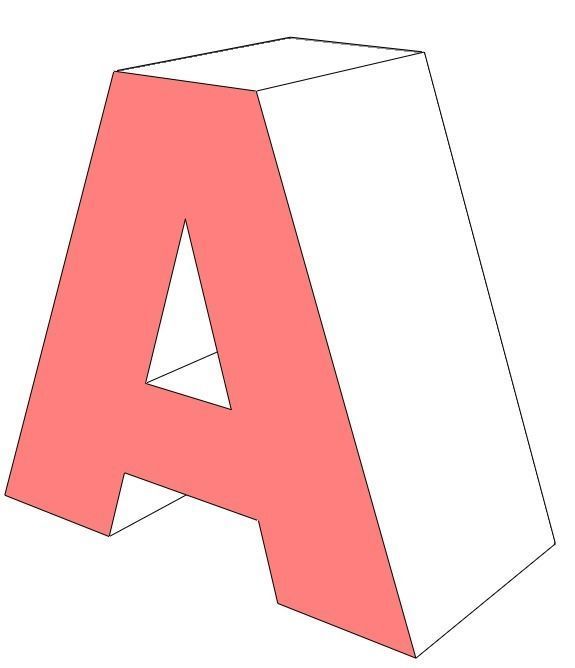 Letter A - Alphabet Series Low-poly 3D model_3