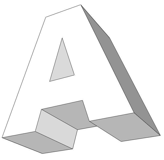 Letter A - Alphabet Series Low-poly 3D model_4