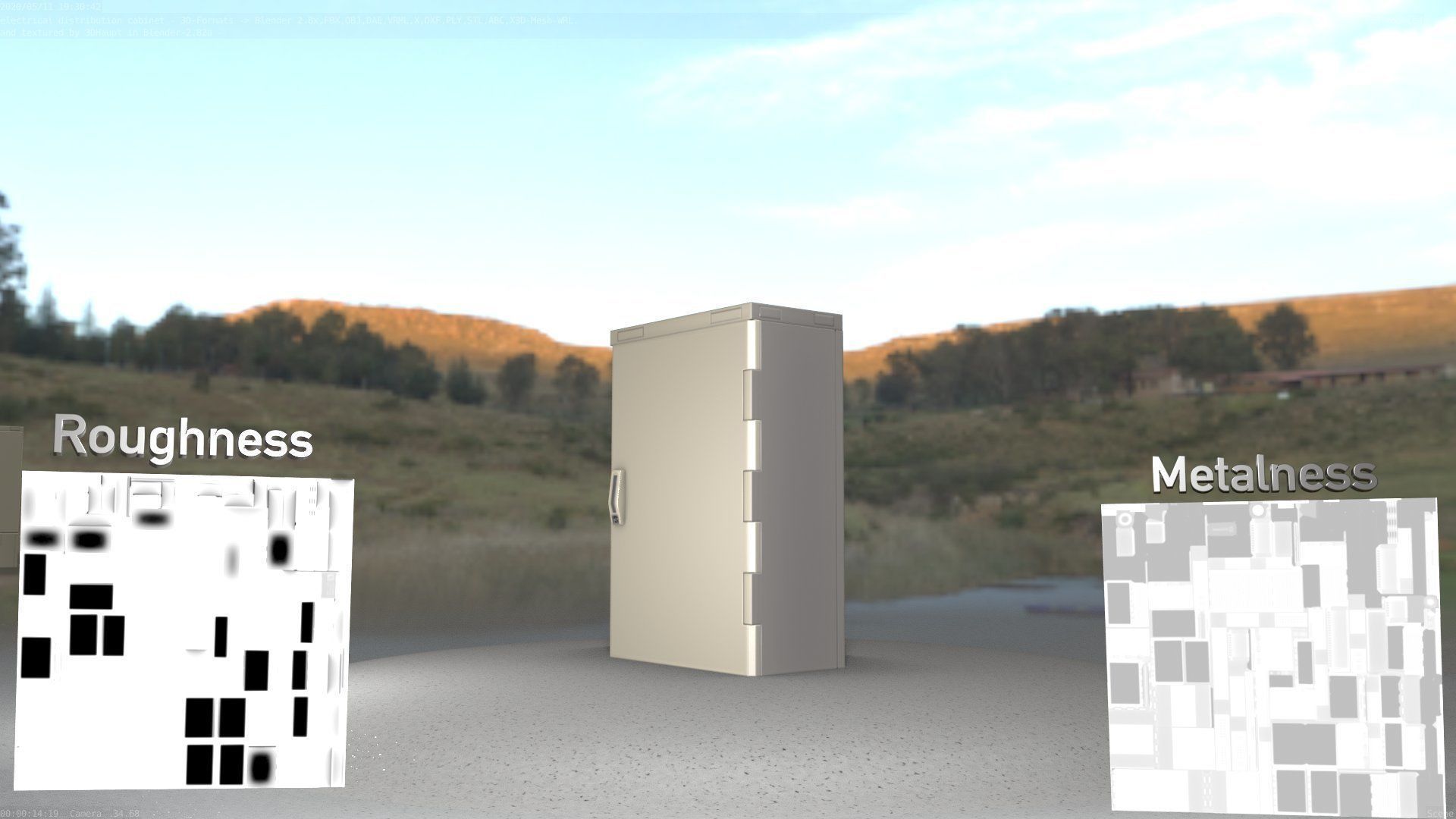 Electrical Distribution Cabinet 4 Low-poly 3D model_55